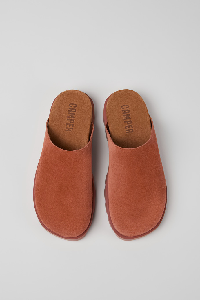Camper Brutus Sandal - Rote Sandalen aus Nubukleder für Damen.
