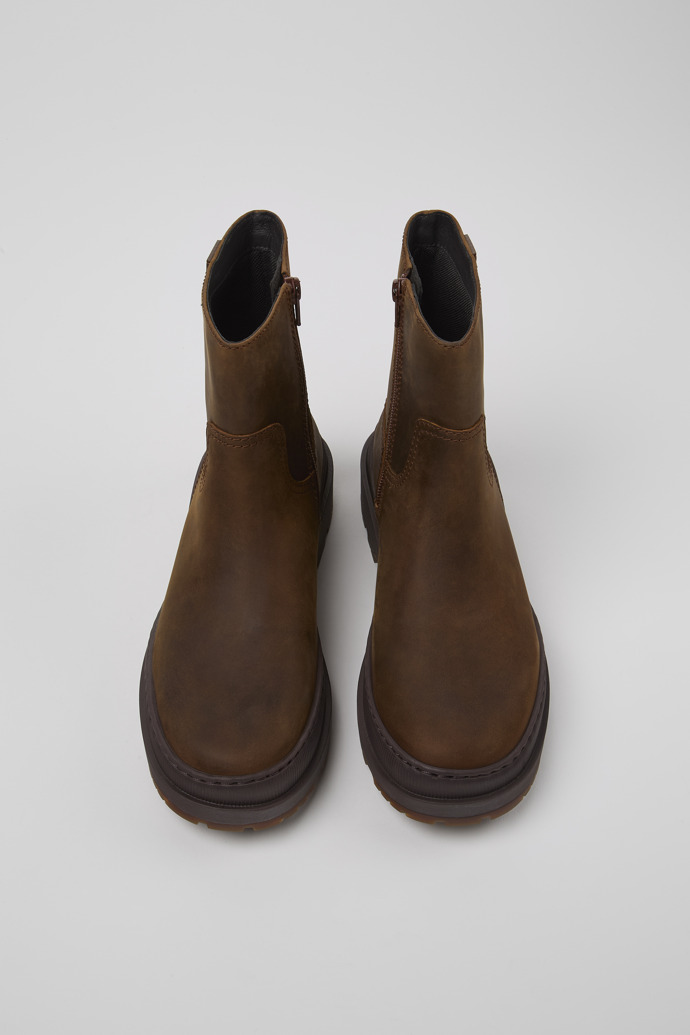 Camper Brutus Trek MICHELIN - Brauner Damenstiefel aus Nubukleder