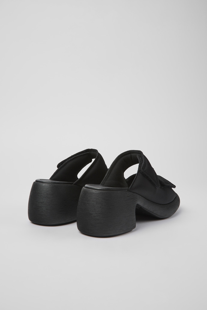 Camper Thelma - Schwarze Damensandalen aus Textil mit Doppelriemen
