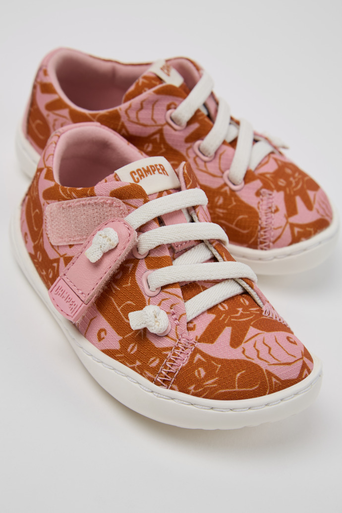 Camper Peu - Mehrfarbige Kinderschuhe aus Recycling-PET und Leder.