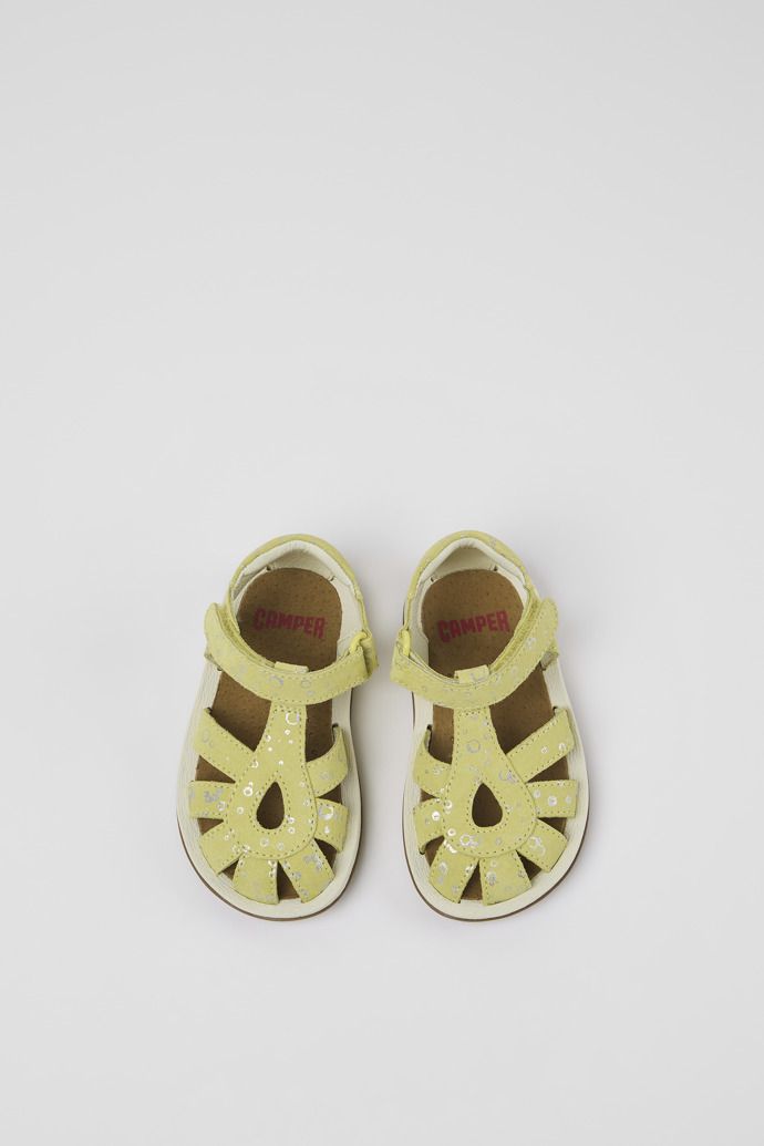 Camper Bicho - Gelbe Sandalen aus Nubukleder