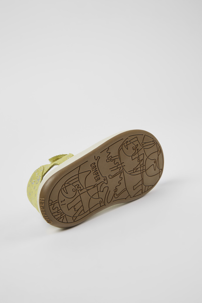 Camper Bicho - Gelbe Sandalen aus Nubukleder