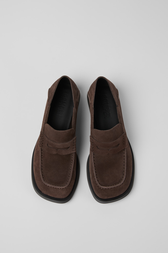 Camper Dana - Braune Damenballerinas aus Nubukleder.