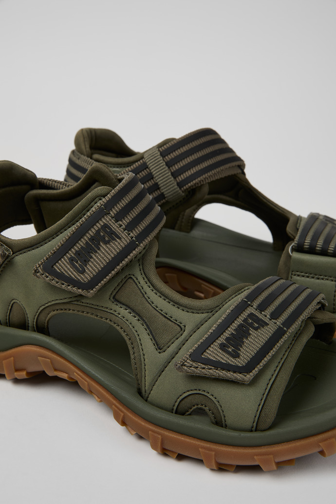 Camper Drift Trail Sandal - Grüne Ledersandalen für Damen.