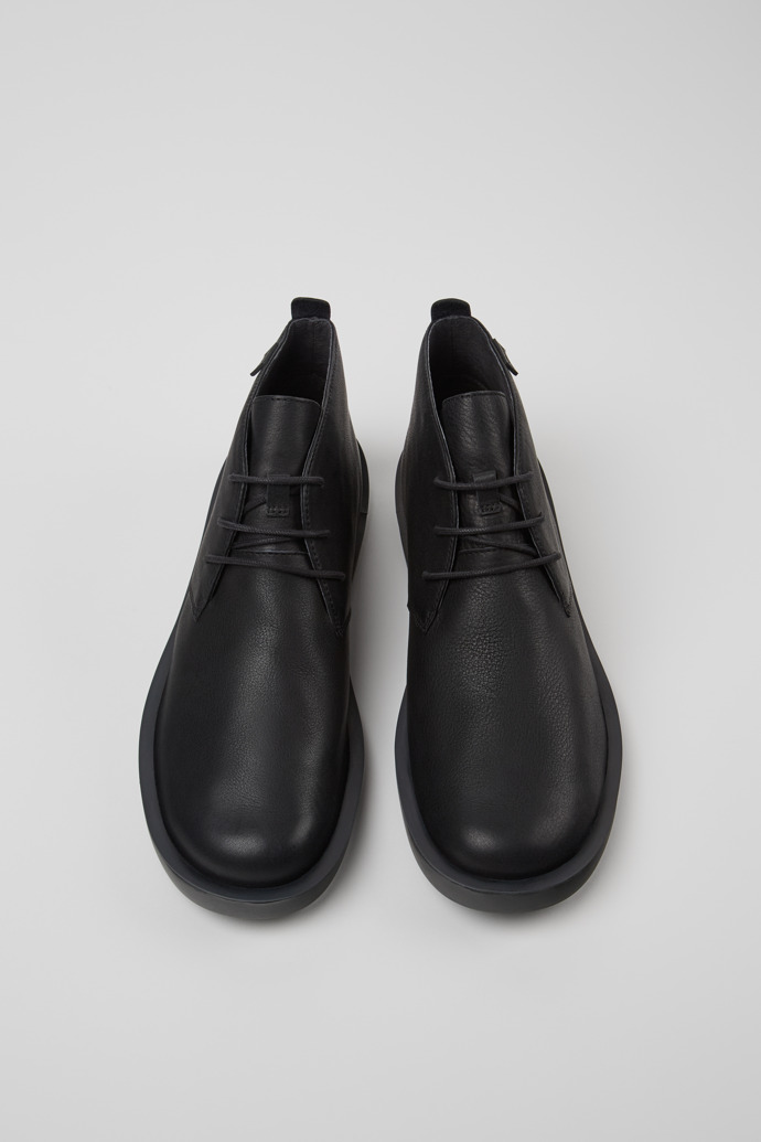 Camper Wagon - Schwarze Lederstiefelette für Herren.
