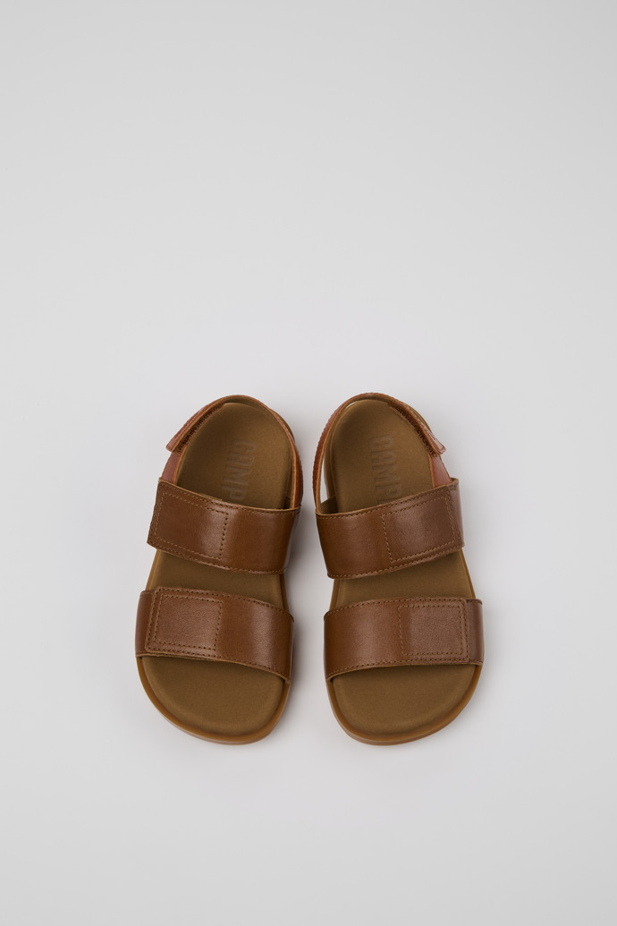 Camper Brutus Sandal - Braune Kindersandale aus Leder.