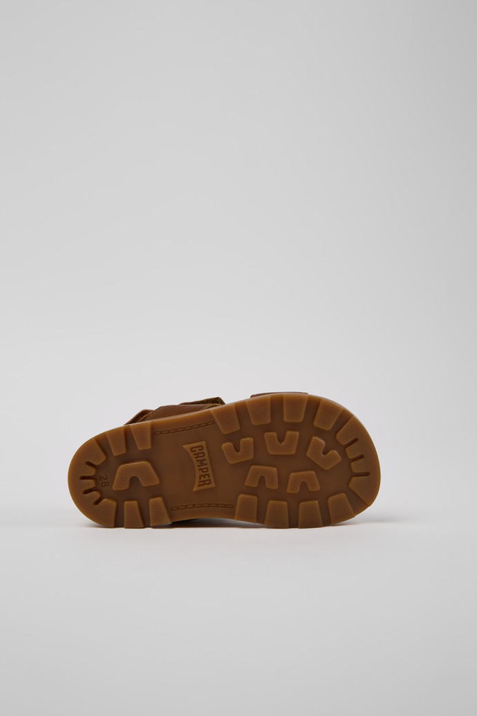 Camper Brutus Sandal - Braune Kindersandale aus Leder.