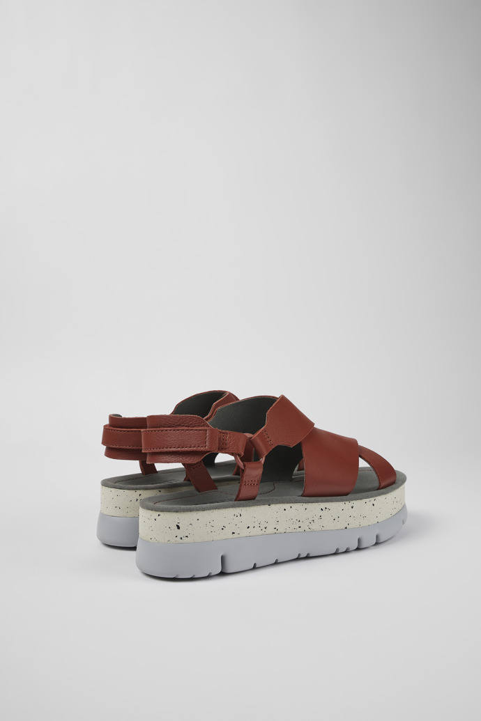 Camper Oruga Up - Rote Ledersandalen für Damen