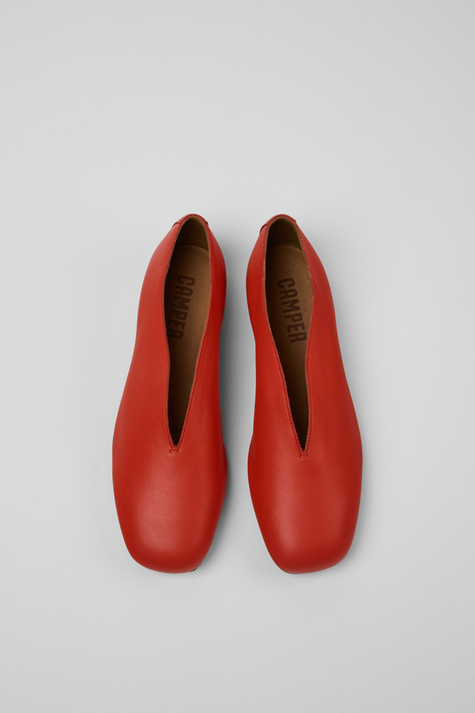 Camper Casi Myra - Roter Lederschuh für Damen.