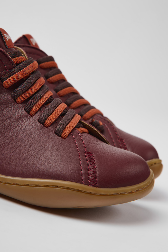Camper Peu - Weinrote Kinderstiefelette aus Leder