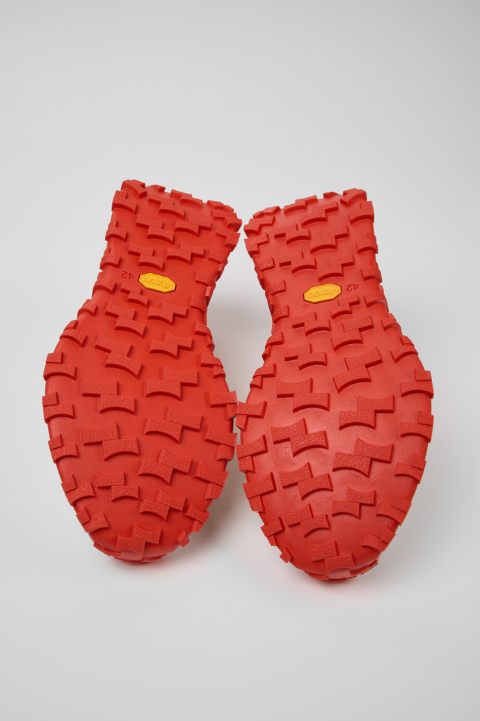 Camper Drift Trail VIBRAM - Weißer Herrensneaker aus recyceltem PET und Nubukleder.