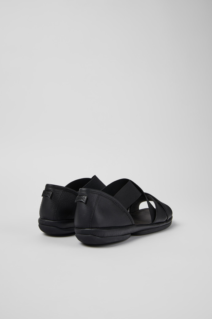 Camper Right - Schwarze Ledersandalen für Damen.