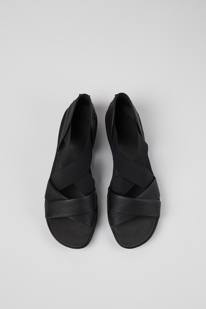 Camper Right - Schwarze Ledersandalen für Damen.