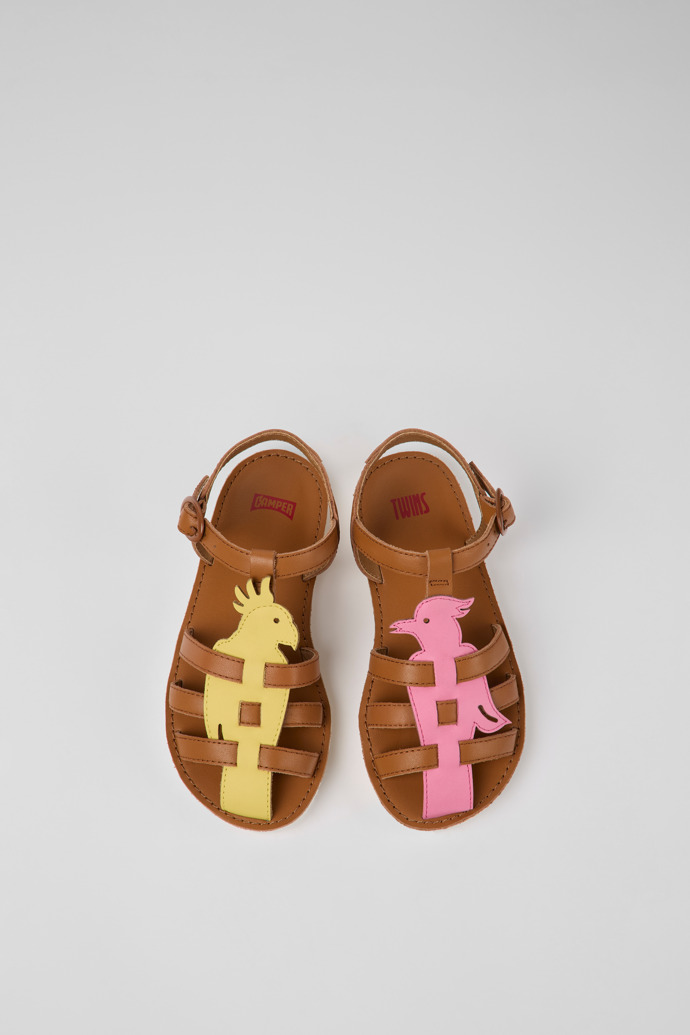 Camper Twins - Mehrfarbige Kindersandale aus Leder