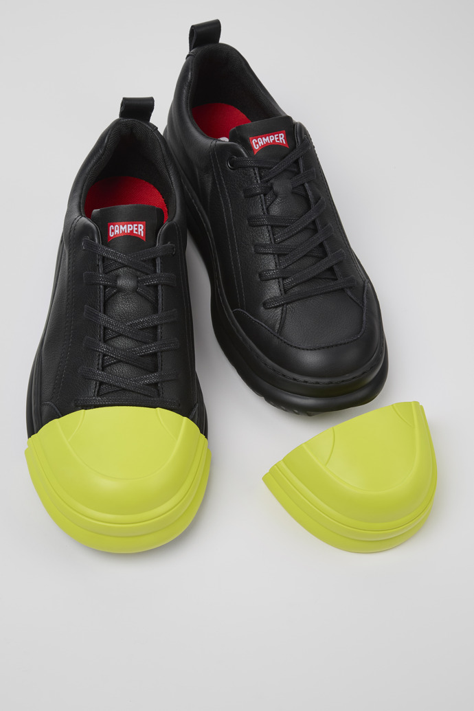 Camper Junction Runner Toe Caps - Zehenaufsätze aus Gummi in Grün-Gelb
