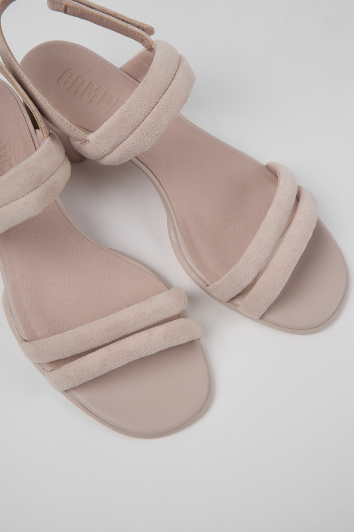 Camper Katie - Rosa Damensandale aus Nubukleder