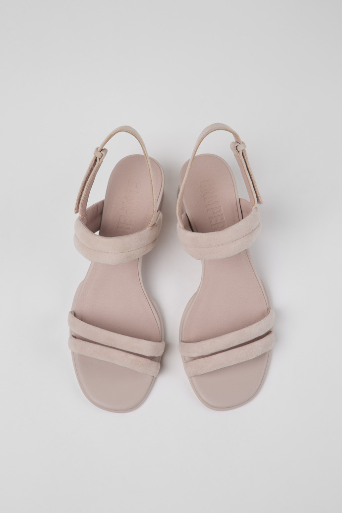 Camper Katie - Rosa Damensandale aus Nubukleder