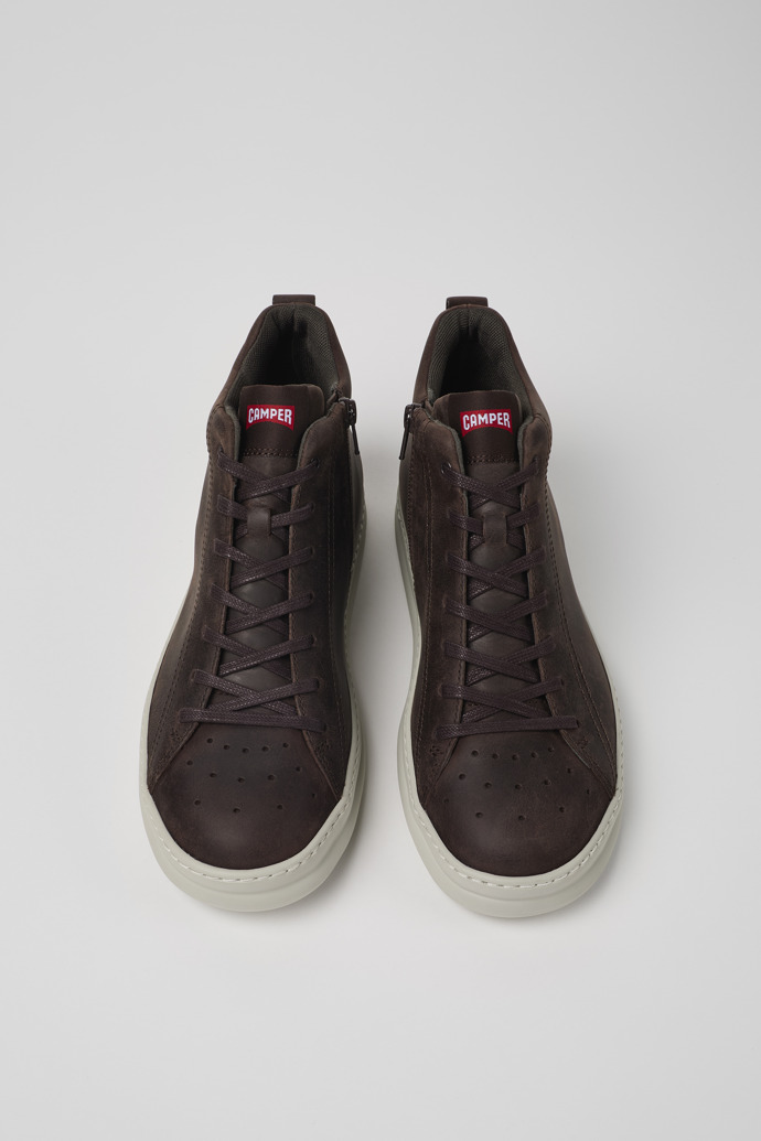 Camper Runner - Braune Herrenstiefelette aus Nubukleder