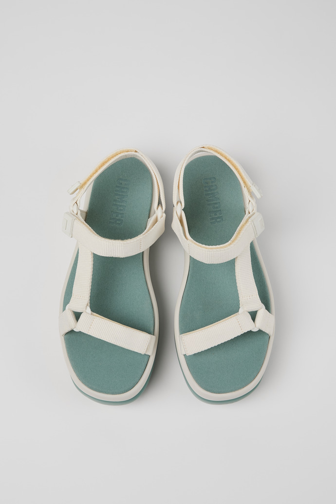 Camper Pelotas Flota Up - Weiße Sandale aus recyceltem PET für Damen.