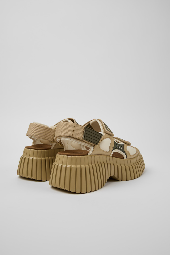 Camper Pix BCN - Mehrfarbige Sandalen aus Leder und Textil für Damen.