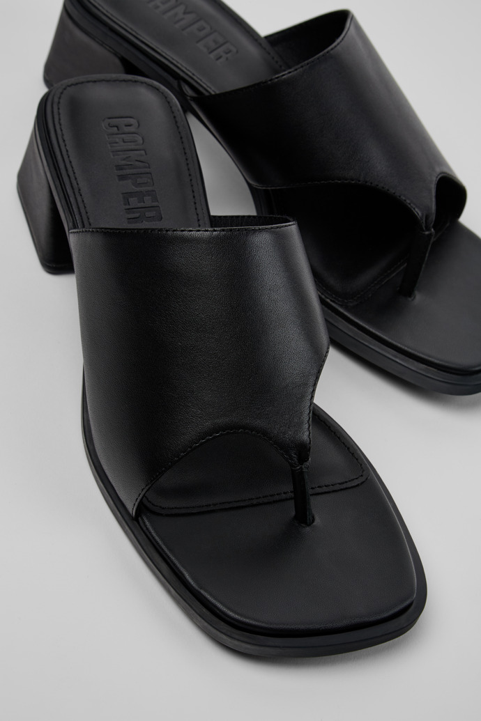 Camper Kora Sandal - Schwarze Ledersandale für Damen.