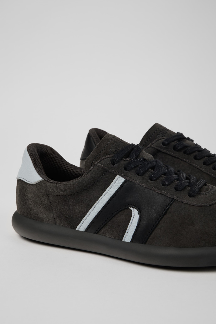 Camper Twins - Grauebrauner Damensneaker aus Nubukleder/Leder