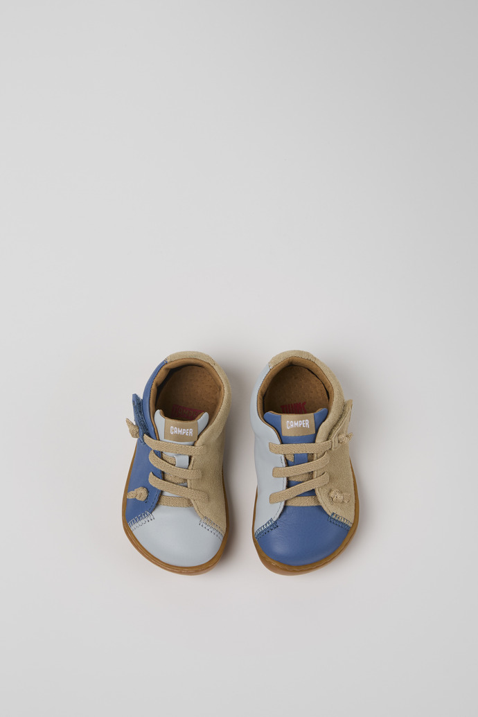 Camper Twins - Mehrfarbige Kinderschuhe aus Nubukleder und Leder.