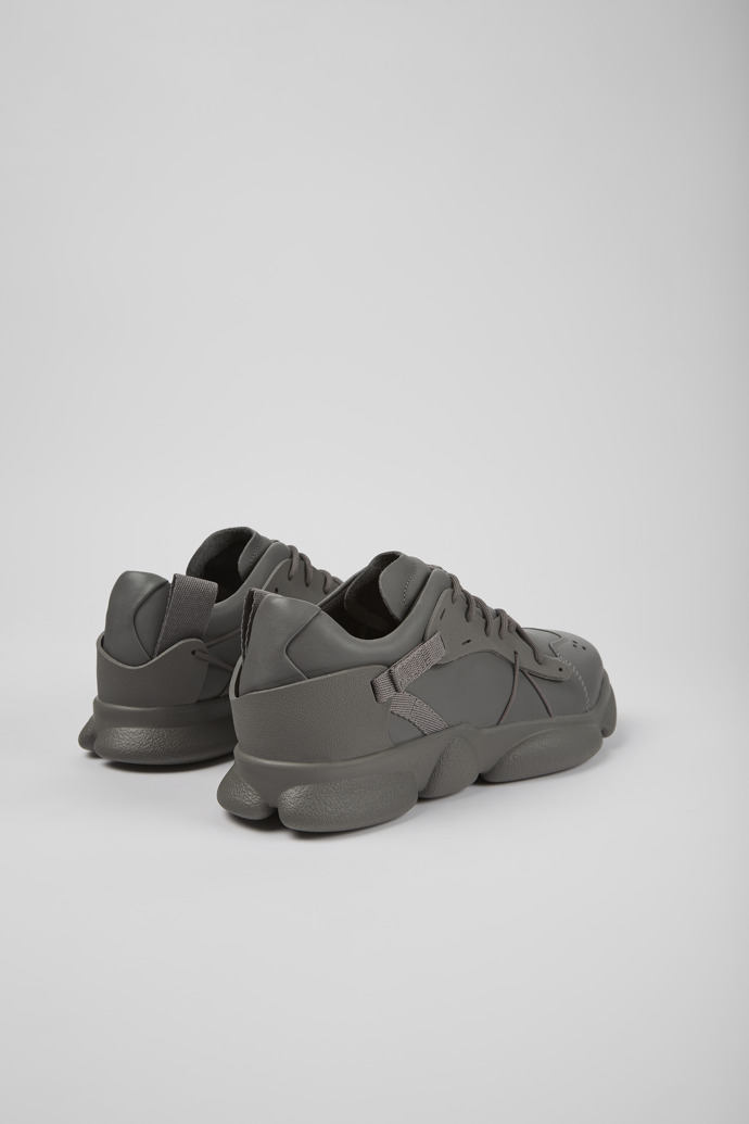 Camper Karst - Grauer Herrensneaker aus Leder und Textil