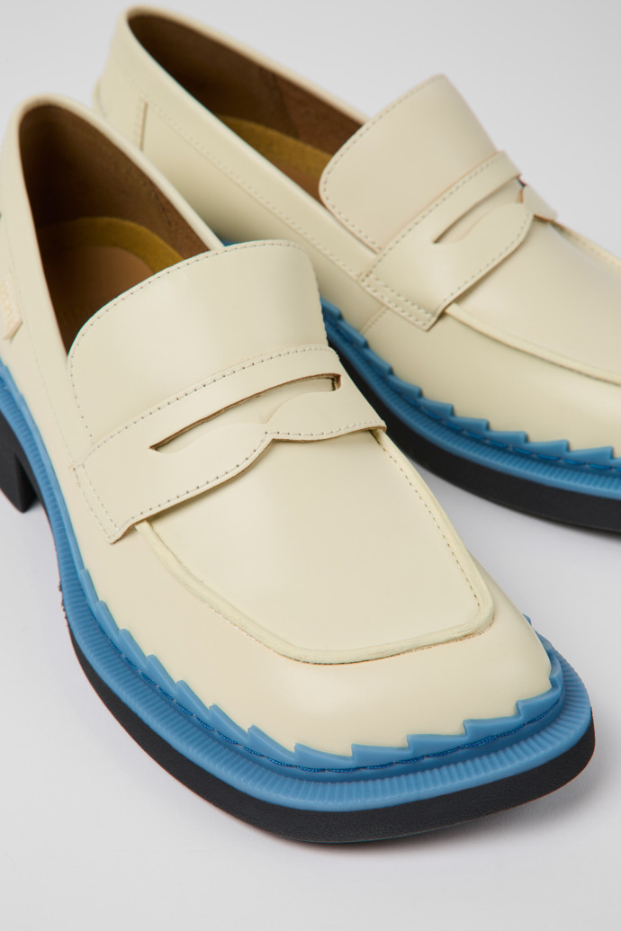 Camper Taylor - Weiß-blauer Lederloafer für Damen
