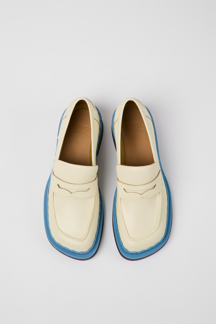 Camper Taylor - Weiß-blauer Lederloafer für Damen