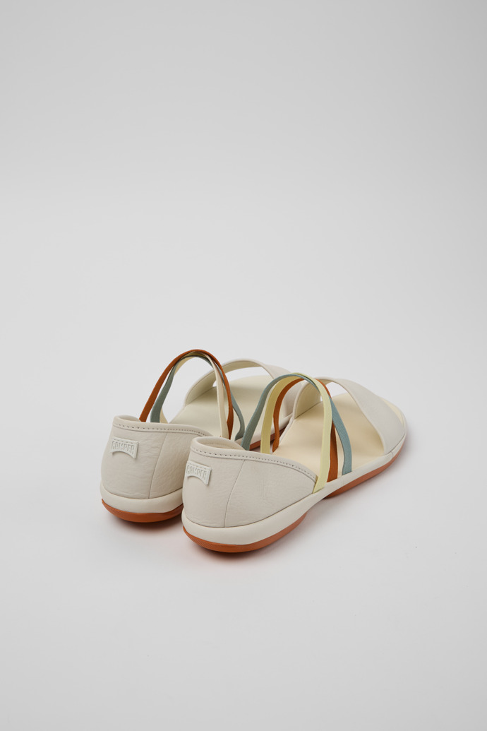 Camper Twins - Weiße Sandalen aus Leder für Damen.