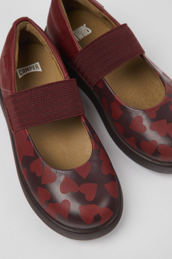 Camper Twins - Weinroter Kinder-Mary Jane aus Leder