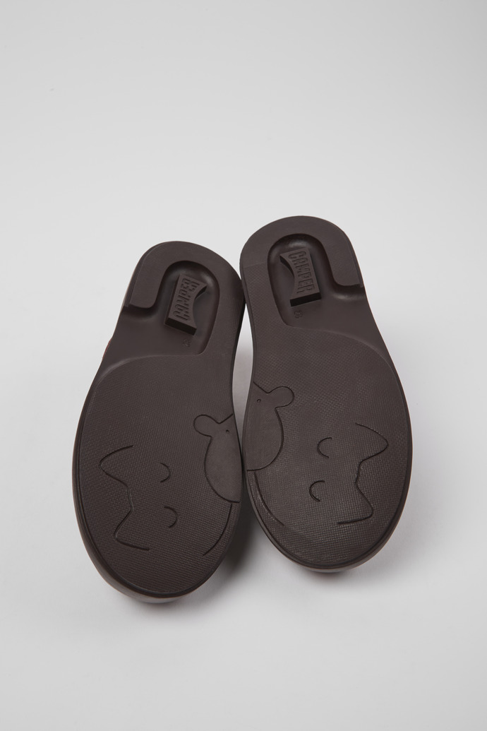 Camper Twins - Weinroter Kinder-Mary Jane aus Leder