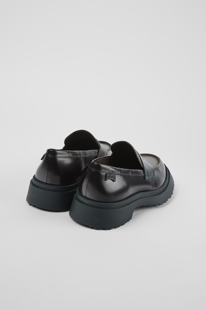 Camper Twins - Schwarzer und grauer Damenloafer aus Leder