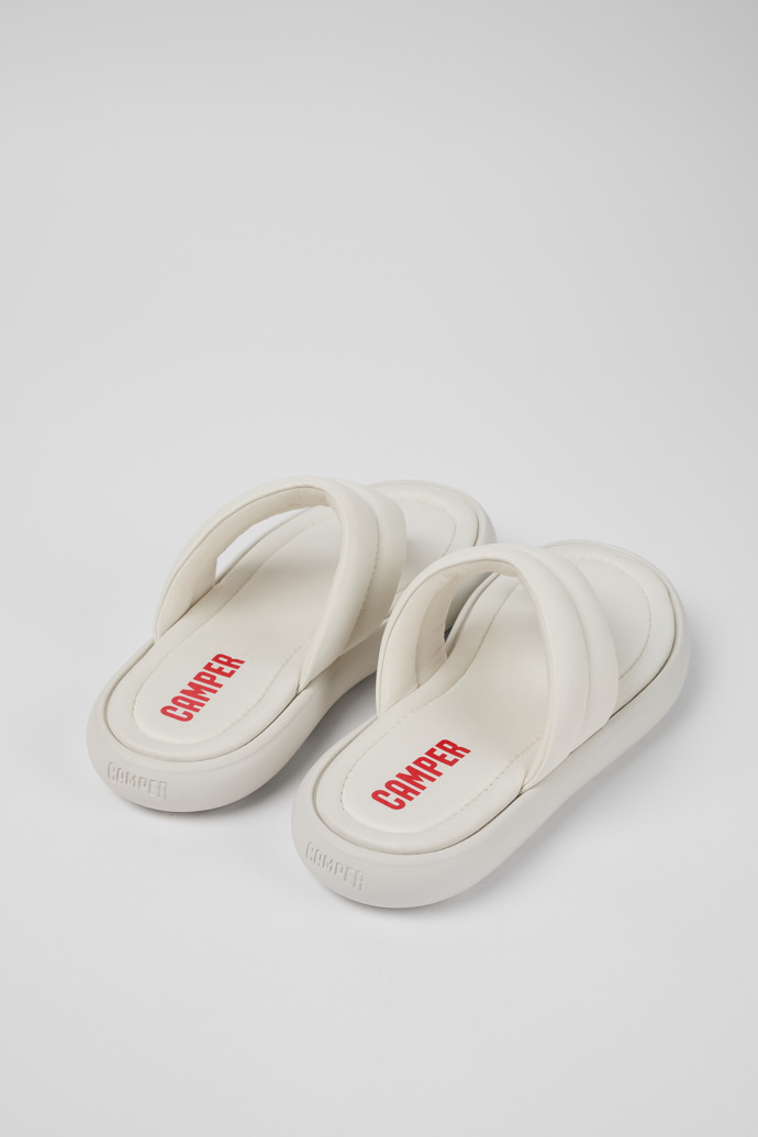 Camper Pelotas Flota - Weiße Damenflipflops aus Leder