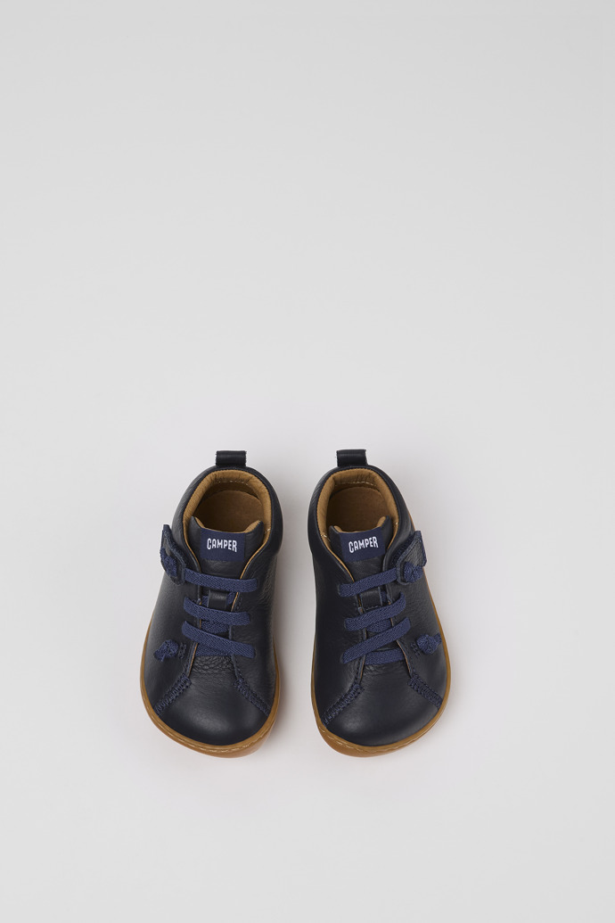 Camper Peu - Blaue Kinderstiefelette aus Leder.