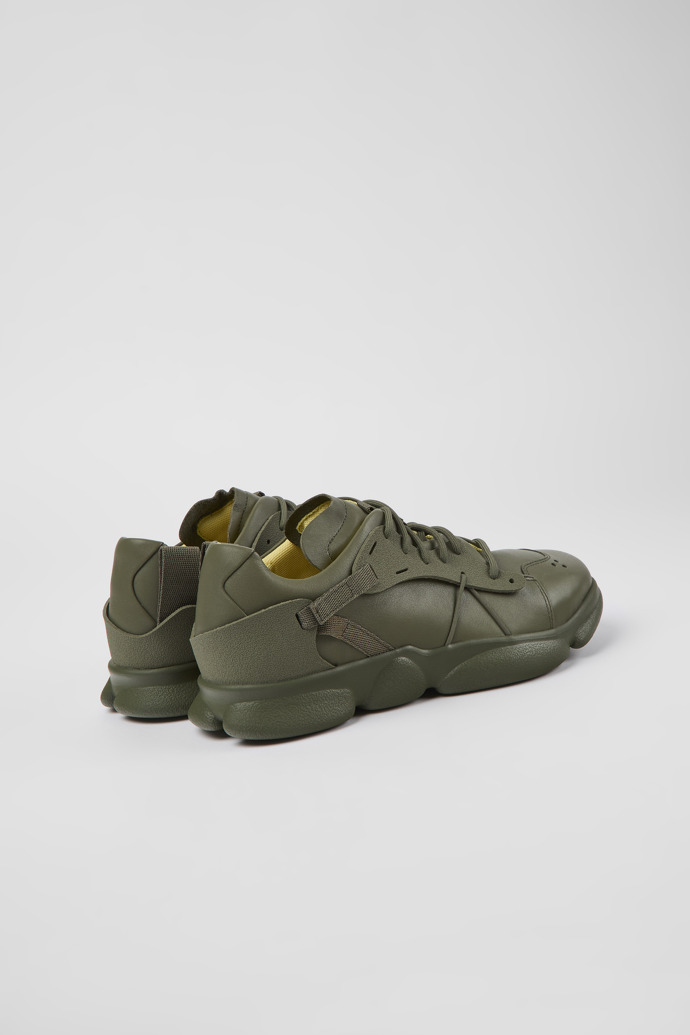 Camper Karst - Grüner Herrensneaker aus Textil und Leder