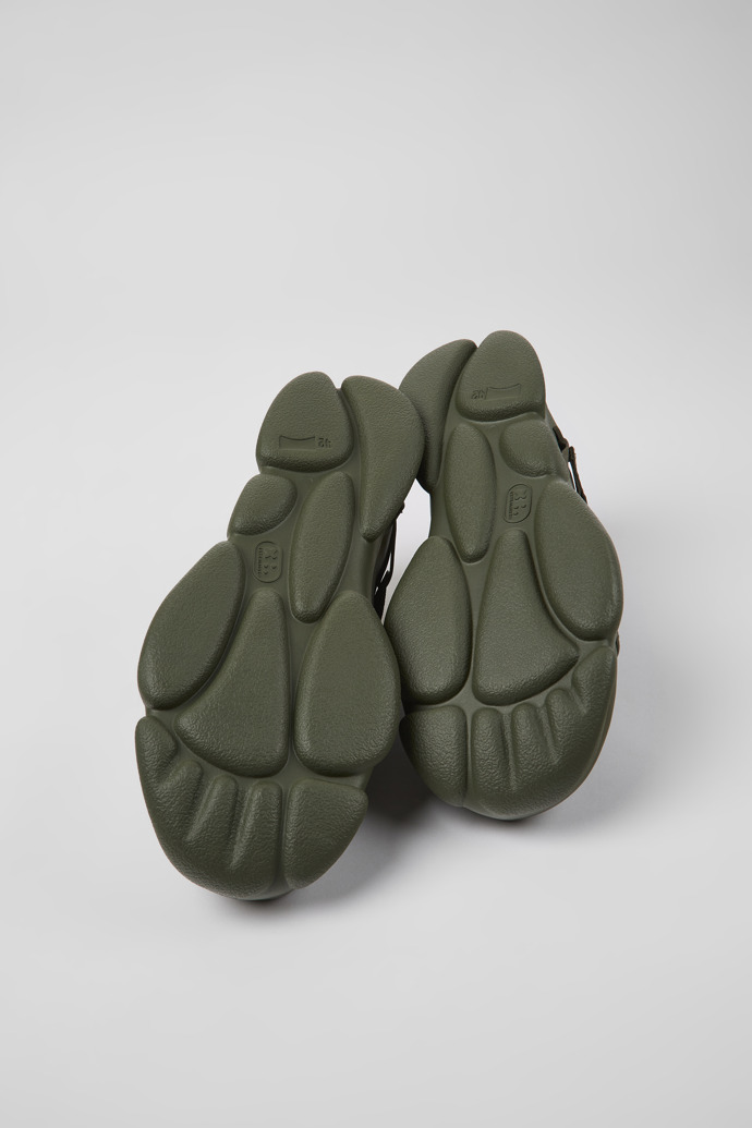 Camper Karst - Grüner Herrensneaker aus Textil und Leder