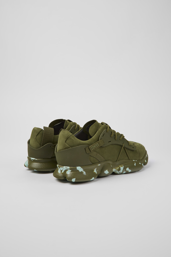 Camper Karst - Grüner Herrensneaker aus Nubukleder/Textil