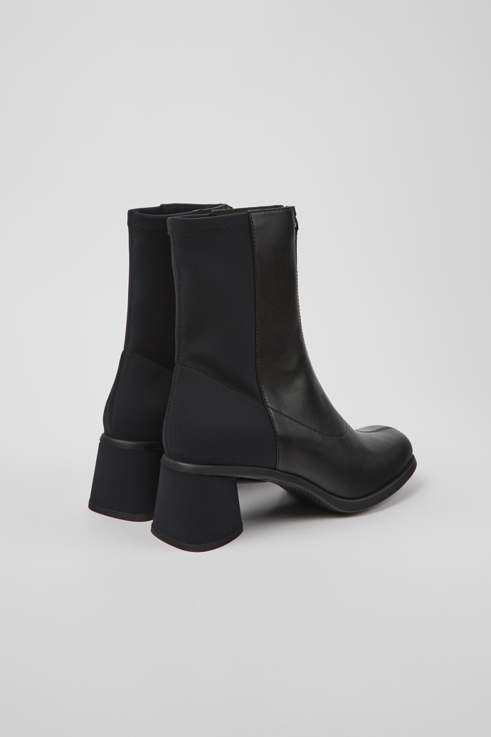 Camper Kiara - Schwarzer Damenstiefel aus Leder und Recycling-PET