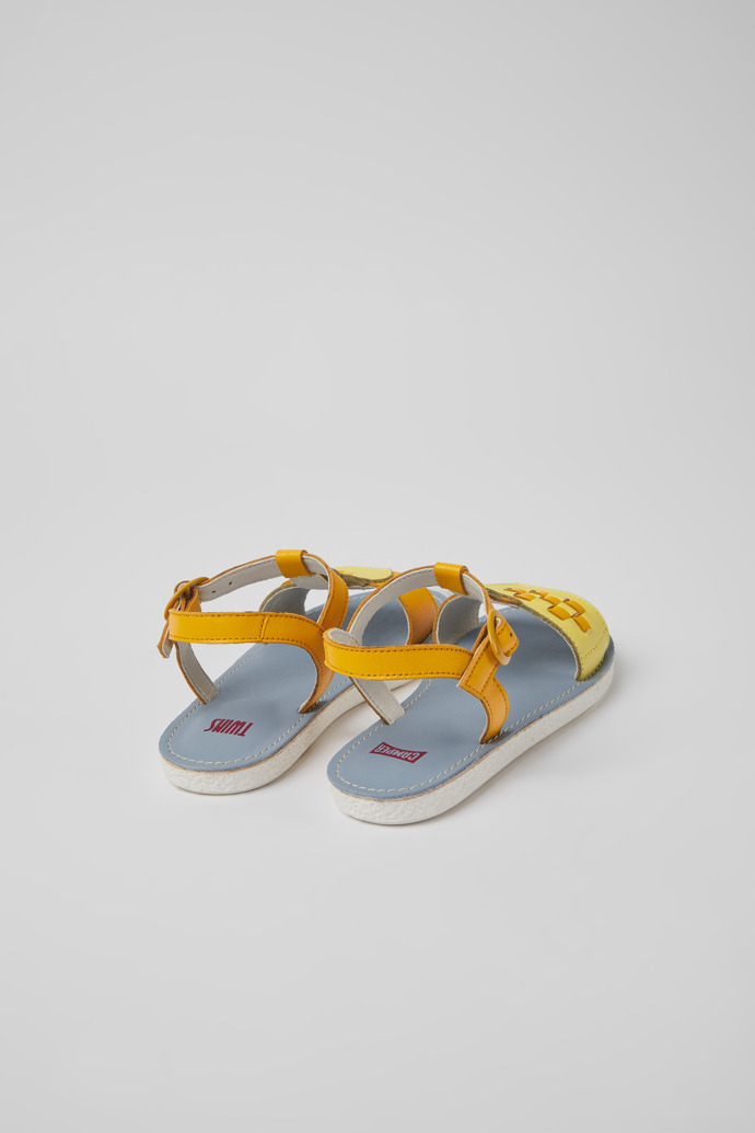 Camper Twins - Gelb-orange Kindersandale aus Leder