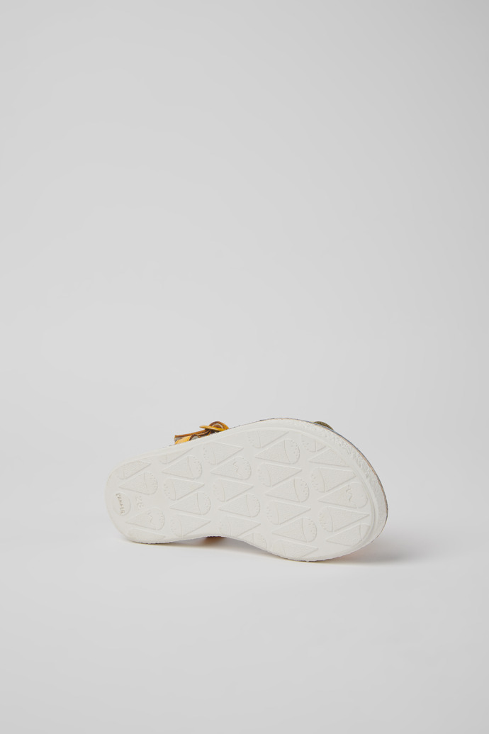 Camper Twins - Gelb-orange Kindersandale aus Leder
