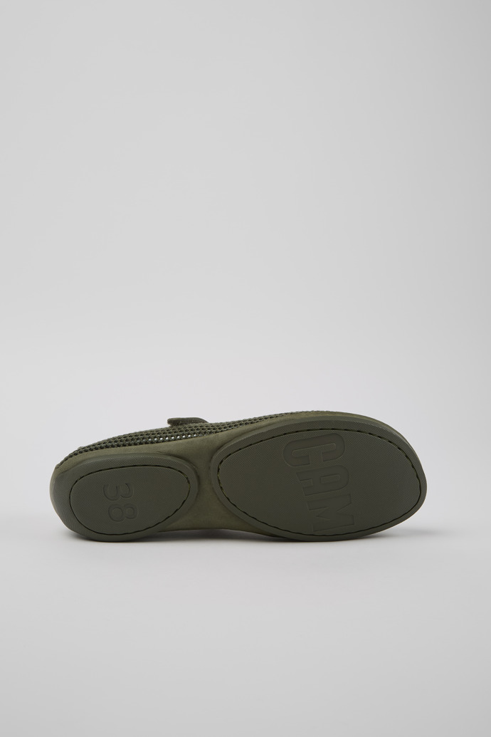 Camper Right - Grüne Mokassins aus TENCEL Lyocell und Leder für Damen.