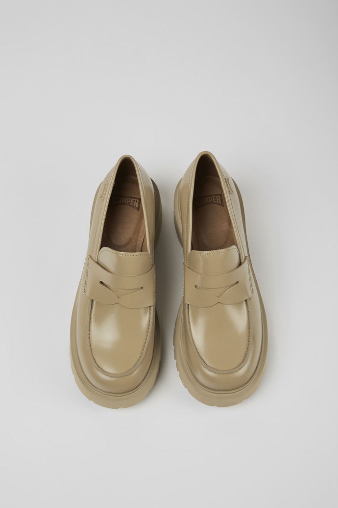 Camper Milah - Beiger Damenloafer aus Leder