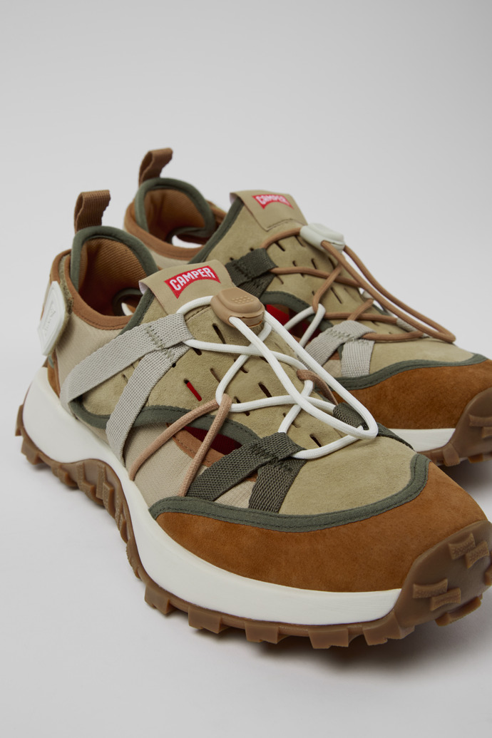 Camper Twins - Mehrfarbiger Herrensneaker aus Recycling-PET und Nubukleder.