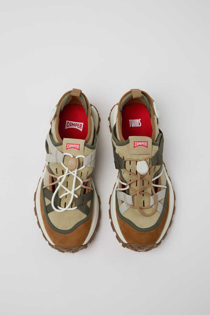 Camper Twins - Mehrfarbiger Herrensneaker aus Recycling-PET und Nubukleder.