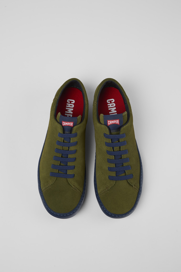 Camper Peu Touring - Grüner Herrensneaker aus Nubukleder