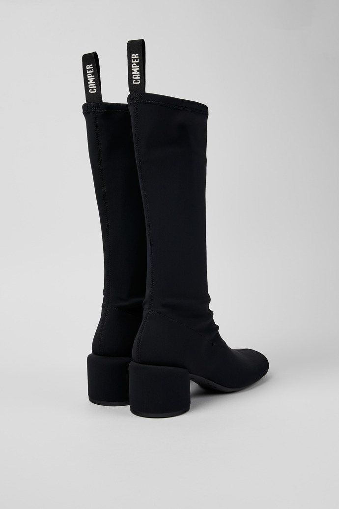 Camper Niki - Schwarze Damenstiefel aus Textil