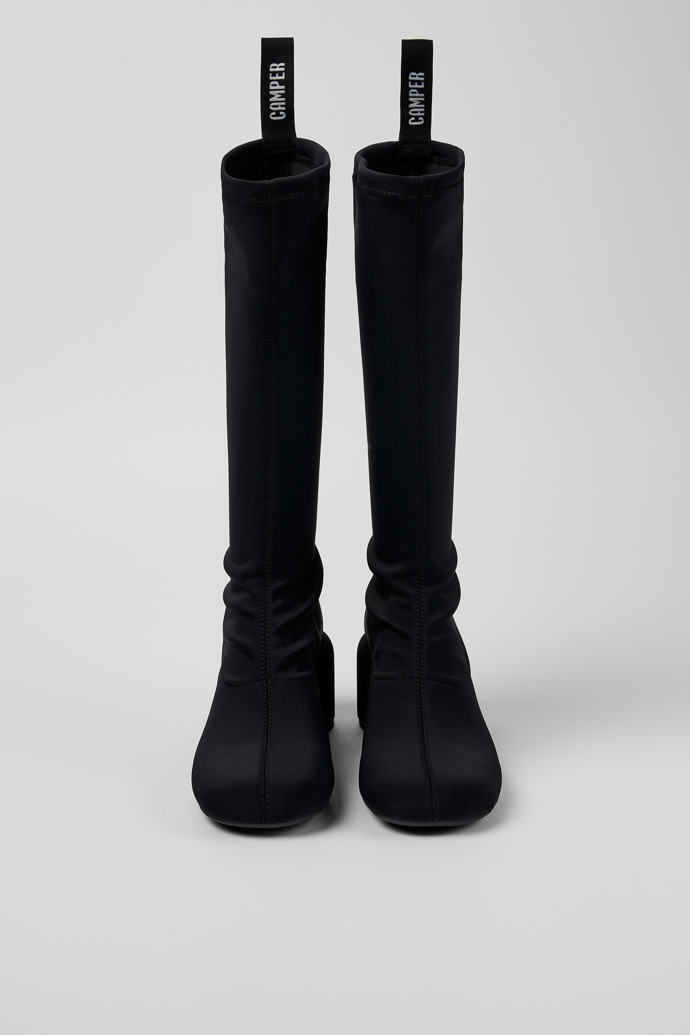 Camper Niki - Schwarze Damenstiefel aus Textil