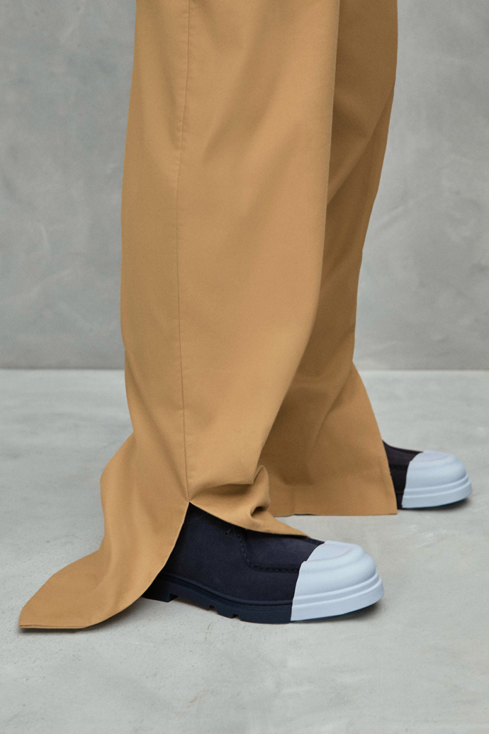 Camper Junction - Blauer Herrenschuh aus Nubukleder